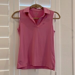 G/Fore Pink Golf Tank Sleeveless Polo